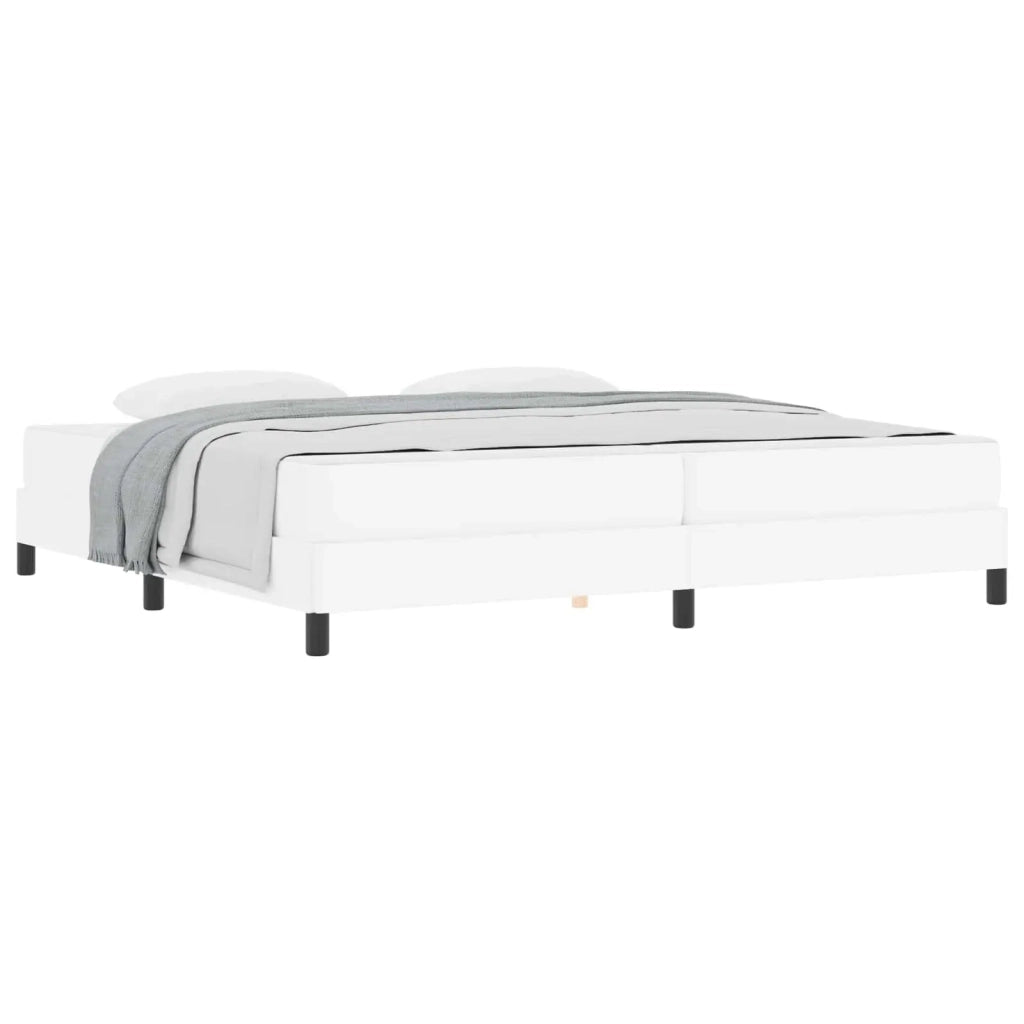 Struttura del letto Bianco Puro 200 x 200 cm Tessuto