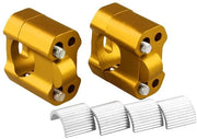 Alza Riser in Lega di Alluminio - 2 Pezzi - Adattamento Universale - 28mm/22mm - Giallo/Nero/Rosso/Azzurro/Argento - Eleva la Posizione di Guida - Alzatore del Manubrio