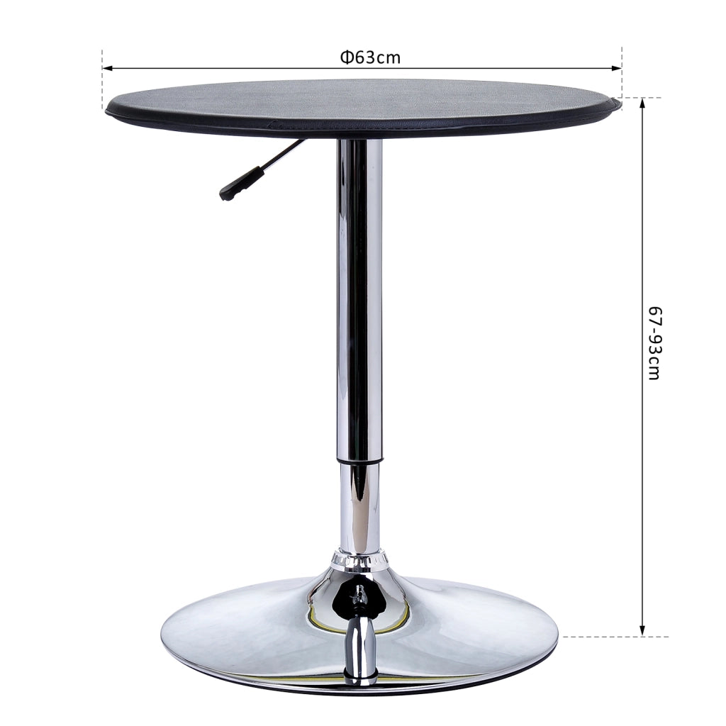 EasyComfort Tavolino da Bar Rotondo Girevole e Regolabile in Altezza (67-93cm)