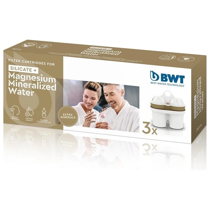 BWT 125305499 Cartuccia Filtro Acqua con Magnesio e Silicato 3 Pezzi colore Nero