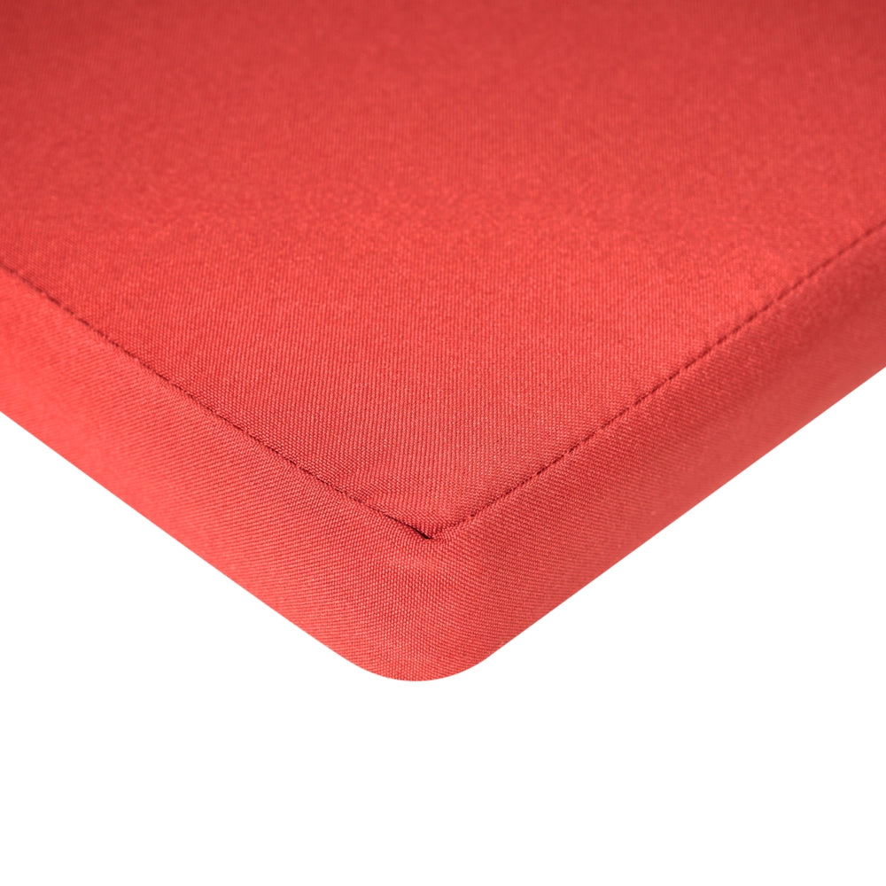 Set di 8 cuscini per sedie da giardino in tessuto poliestere resistente ai raggi UV Rosso