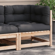 Divano Angolare da Giardino con Cuscini-Sofa da Giardino-Divanetto da esterno Legno Massello di Pino