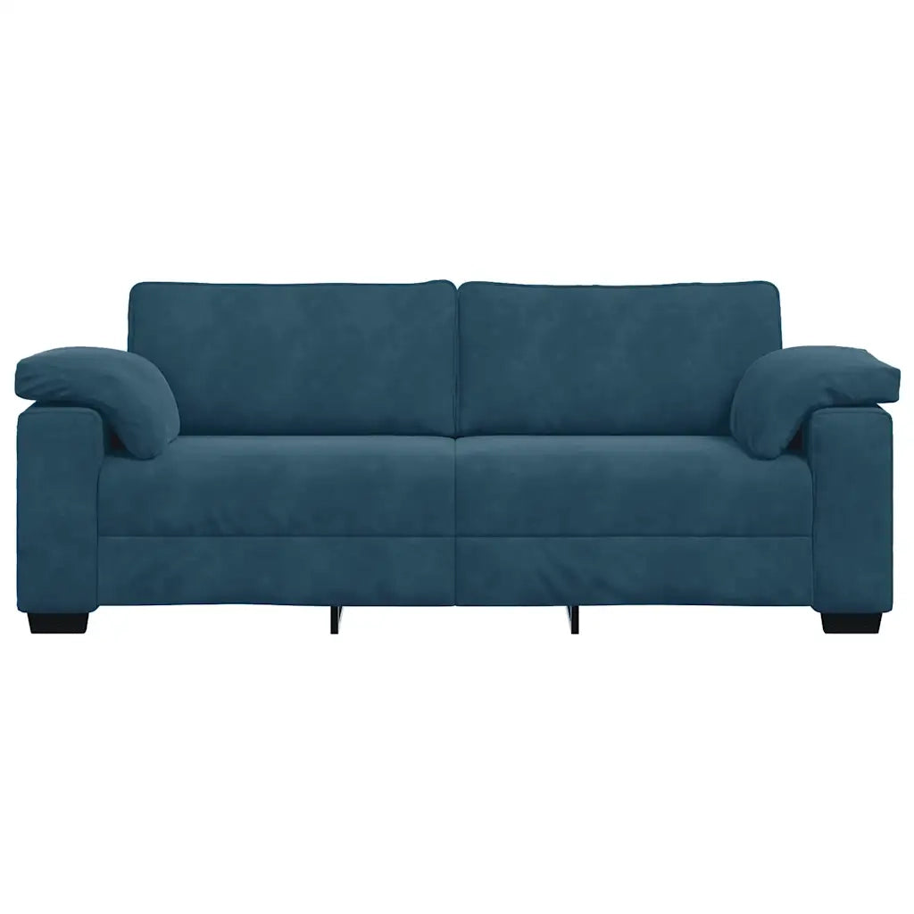 Divano a 3 Posti Blu 220x77x82 cm in Velluto 4105286