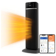 Philips CX5120-11 Serie 5000 Termoventilatore Torre 2000W AI Wi-Fi App 40,5 dB oscillazione 60° per ambienti fino a 20 m² colore Nero