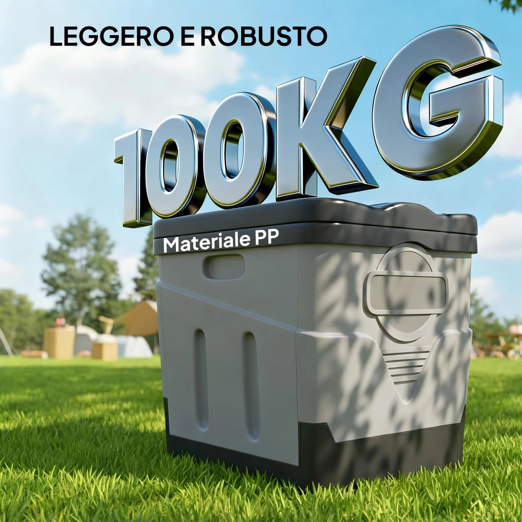 WC Portatile ¨C zephmum ¨C Grigio Scuro 34x29x20 cm