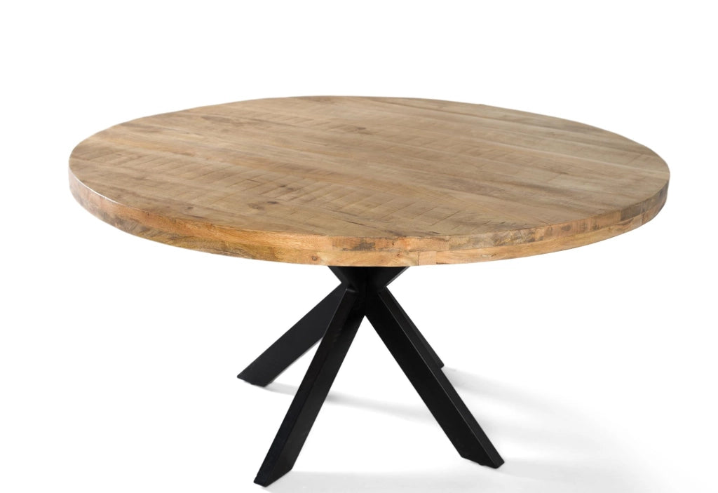 Tavolo da pranzo rotondo in legno di mango, diametro 150 cm