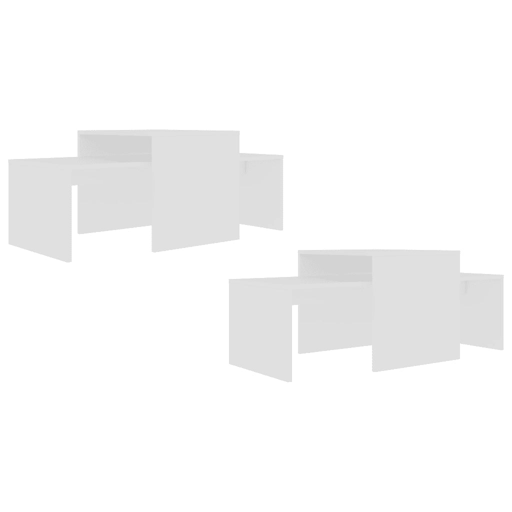 Tavolino da Salotto Bianco 100x48x40 cm in Legno Multistrato cod mxl 7790