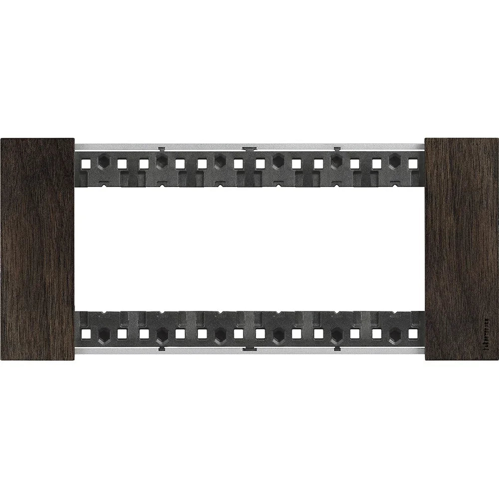 Placca Bticino Living Now 6 moduli colore legno Noce KA4806LG