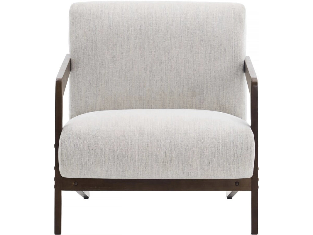Poltrona scandinava in legno e tessuto "Lena" - Beige