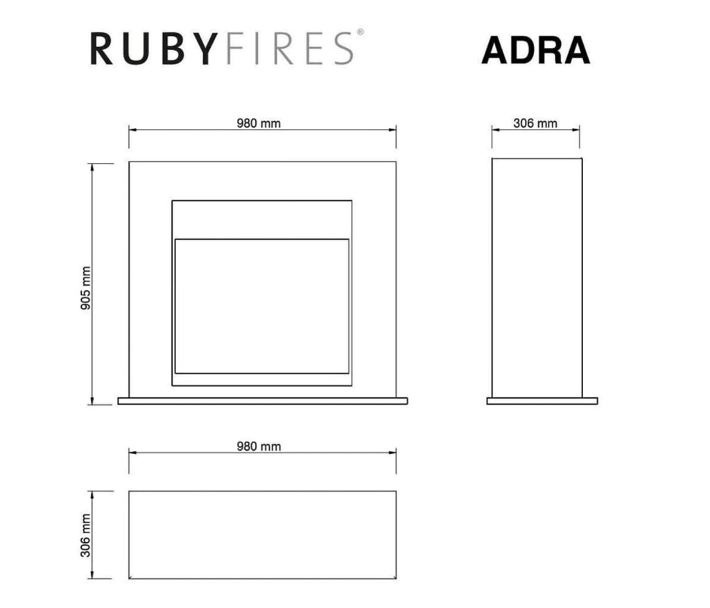 Xaralyn Adra Cornice In Stile Moderno In Legno Mdf Per Camino Elettrico Bianco