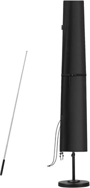 Ombrelloni acqua resistente - Ombrelloni con cerniera e manico - Manico telescopico 1,2 m - Ø 300 cm - Manubrio - Chiusura robusta con cerniera - Copri ombrello