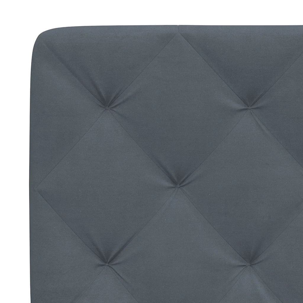 Giroletto senza Materasso Grigio Scuro 100x200 cm Velluto 3207906