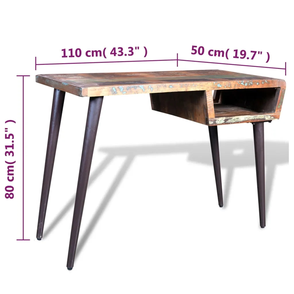 Scrivania in Legno di Recupero con Gambe in Ferro cod mxl 69107