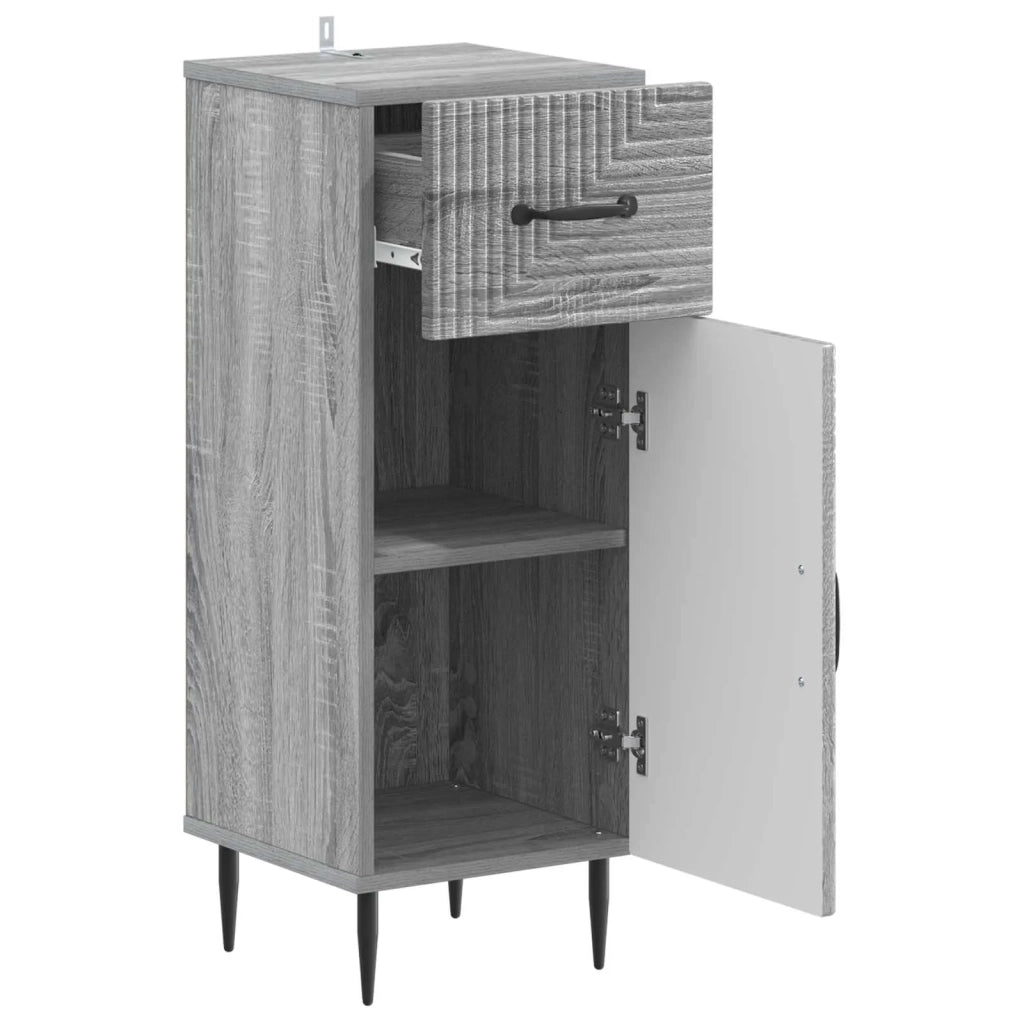 Mobiletto da Bagno HAARLEM Sonoma grigio 30 x 31 x 80 cm 896831