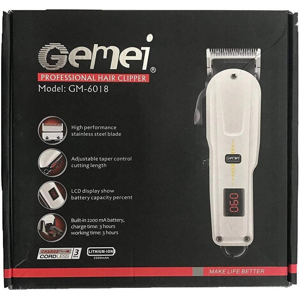 Trade Shop - Taglia Capelli Professionale Senza Fili Lunga Durata A Batteria Pettini Gm-6018 -
