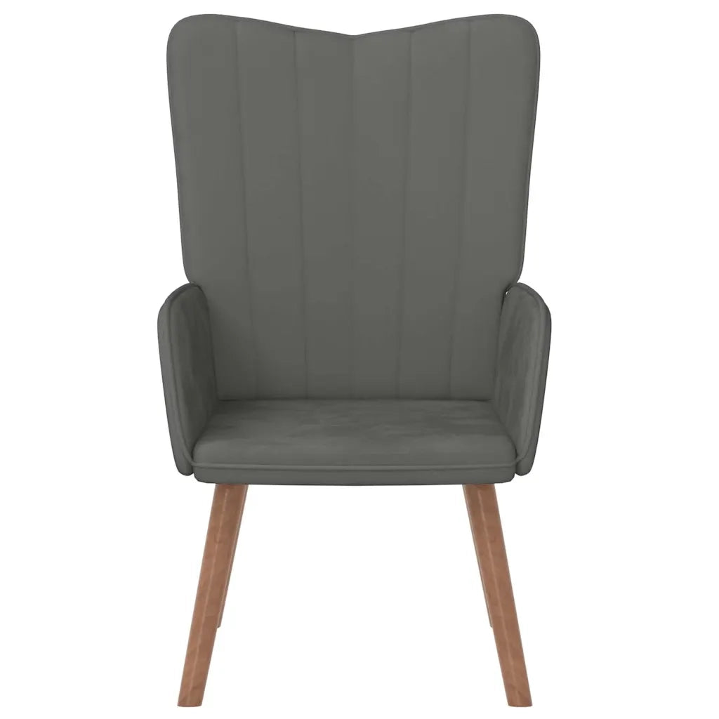 Divano Sedia-Poltrona Relax Grigio Scuro in Velluto