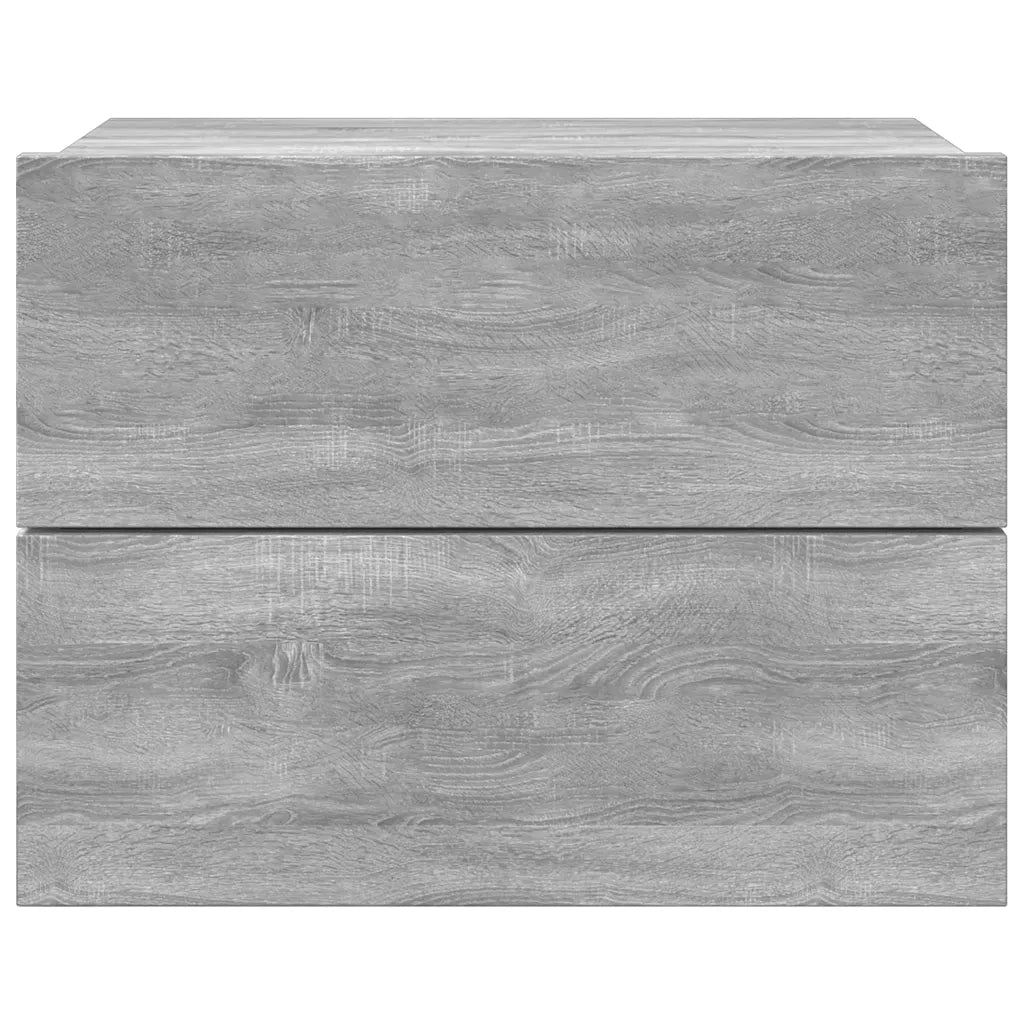 Comodini Grigio Sonoma 2 pz 40x30x30 cm in Legno Multistrato 815414
