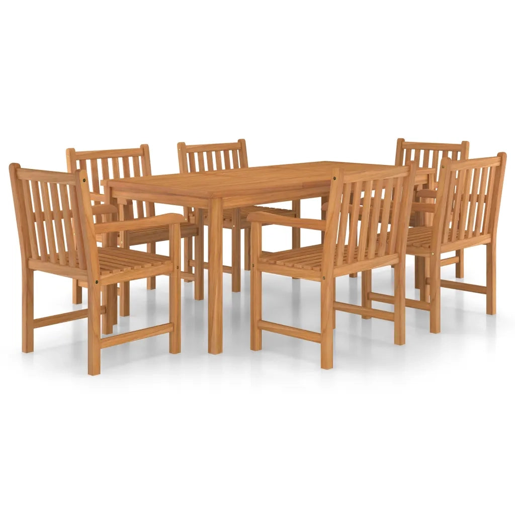 Set da pranzo da giardino 7 pz 180x90 cm in legno massello di teak 3059944