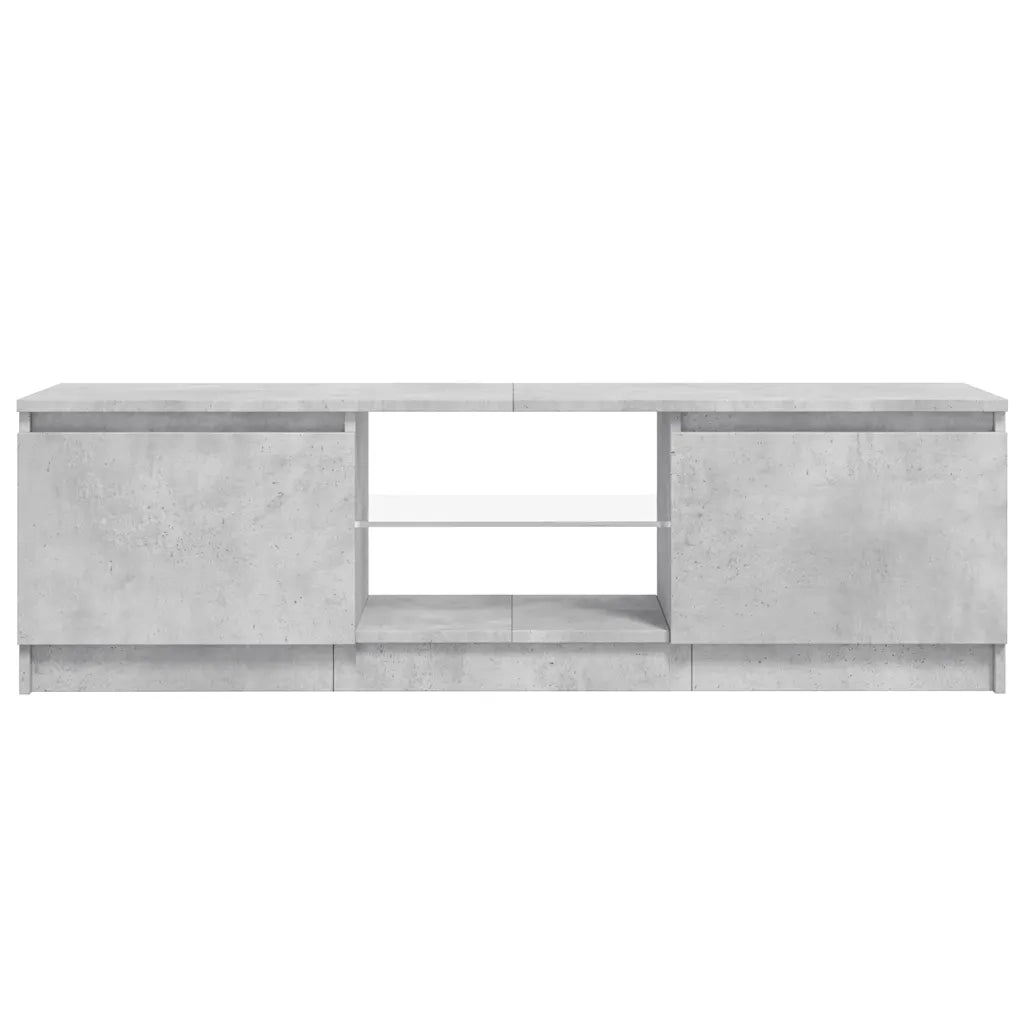 Mobile Porta TV con Luci LED Grigio Cemento 120x30x36 cm 804287