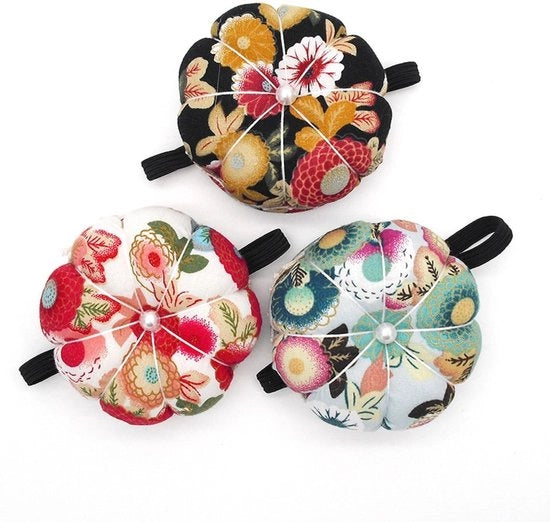 Cuscino da ago a forma di pols - Accessori per artigianato - 3 pezzi - Cuscini da ago flessibili - Dimensione 6 cm