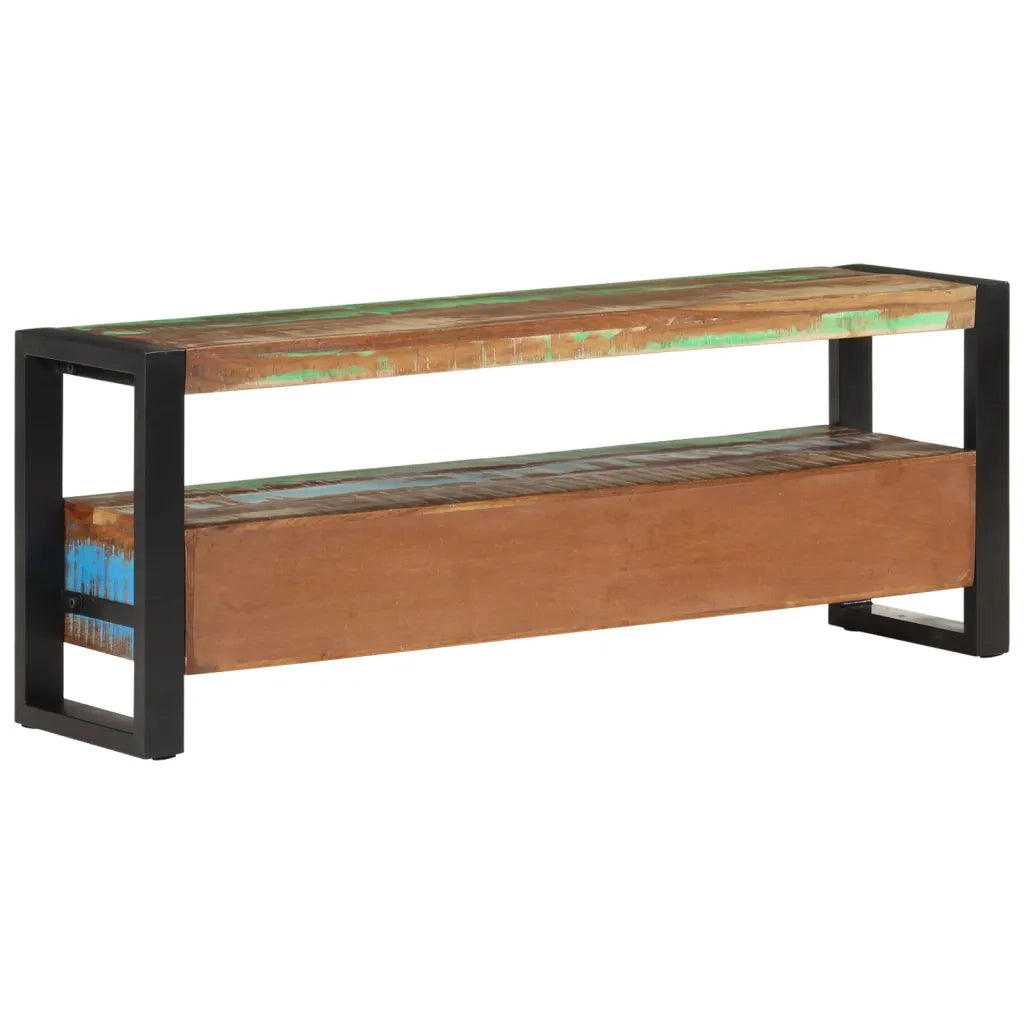 Mobile Porta TV 120x30x45 in Legno Massello di Recupero 351671