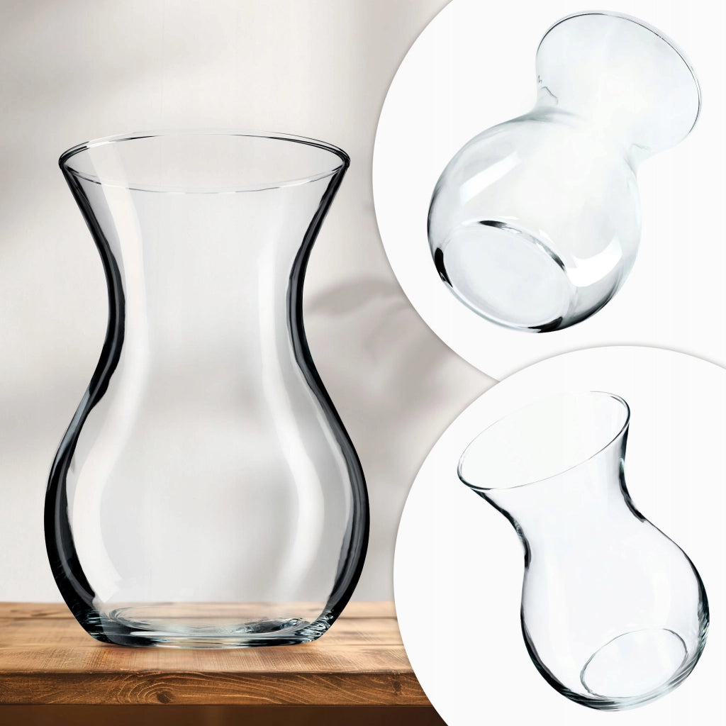 Vaso in vetro KADAX per fiori e bouquet, trasparente, liscio, classico, 18 cm