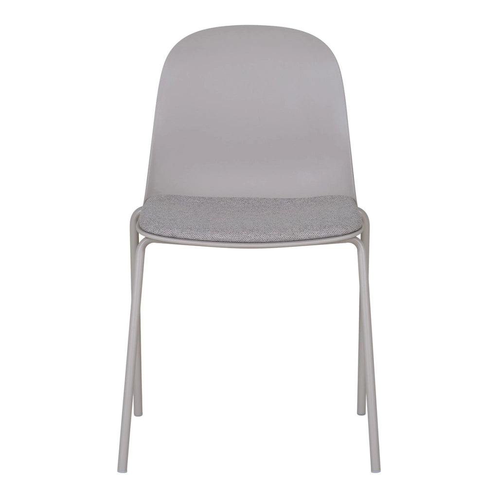 Set di 2 Sedie Madalena, Grigio, Plastica, 53x50x85 cm