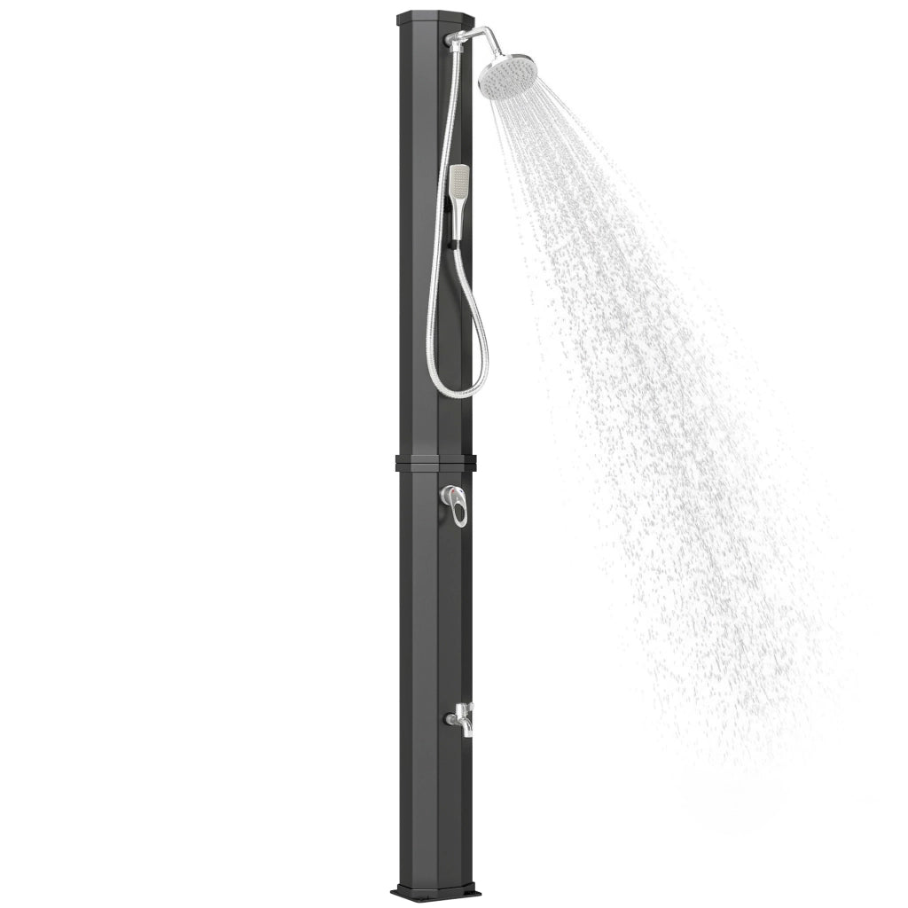 Ducha Solar 60L con Cabezal de Mano ¨C zephmum ¨C Nero