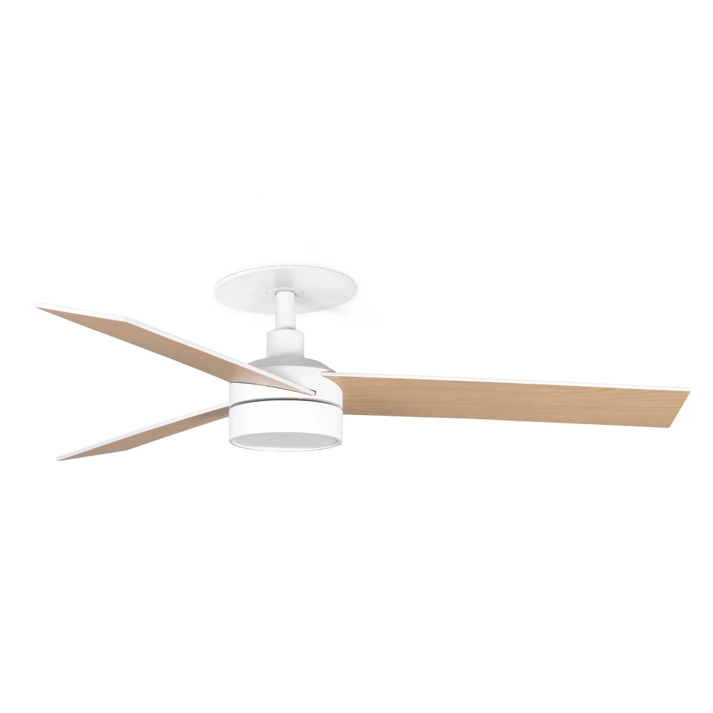 RUDDER RECESSED S LED Ventilatore da soffitto bianco/frassino 20W SWT