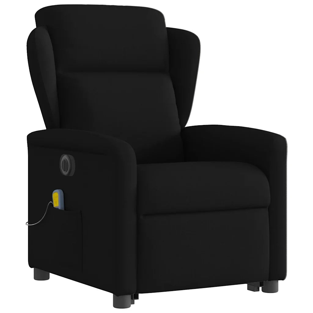 Poltrona Alzapersona Massaggiante Elettrica Nera in Tessuto 3303166