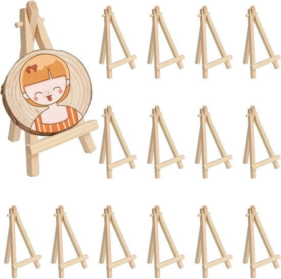 Mini Carrozza in Legno - Qualità Eccellente Legno di Abete - Ideale per la Decorazione - Set di 16 - 15 x 8 cm