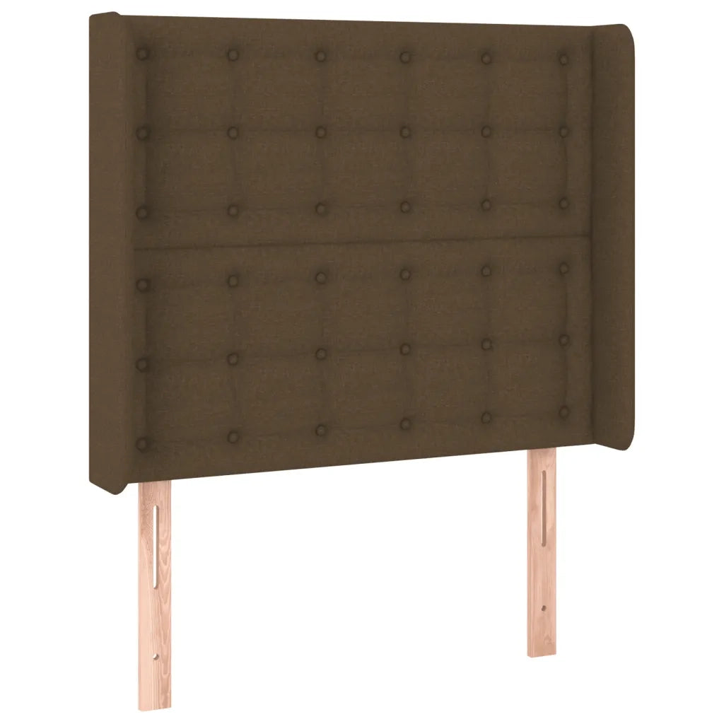Testiera | Testata a LED Marrone Scuro 103x16x118/128 cm in Tessuto