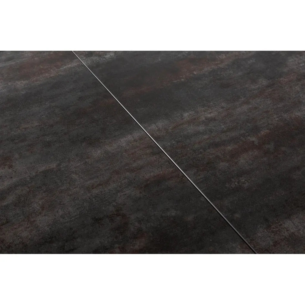 Tavolo da pranzo STELIX - Estensibile da 180 a 260 cm - Struttura in metallo e piano in vetro temperato e ceramica