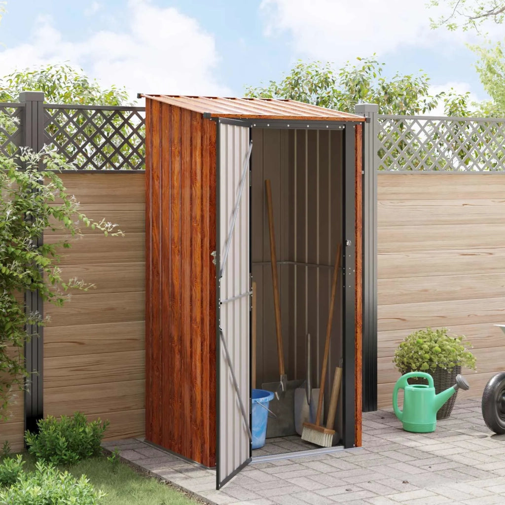 Casette da giardino Marrone 103 x 86 x 200 cm Metallo 42011296