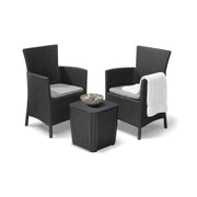 Set salotto da esterno Viking, Salottino outdoor, Set da balcone o giardino, Composizione soggiorno per esterni, 62x60 h89 cm, Antracite