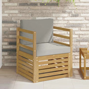 Divano da esterno-Divano da Giardino Poliestere Bianco e grigio chiaro 172349