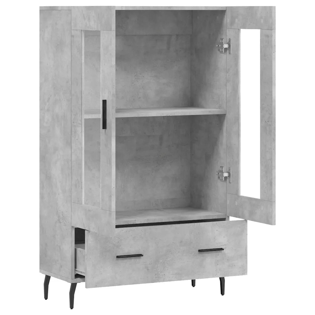 Credenza-Buffet-Armadio da cucina Grigio Cemento 69,5x31x115 cm in Legno Multistrato 201313