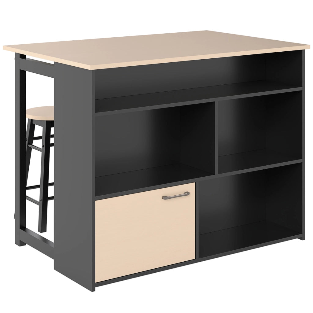 TAVOLO BAR Set da 3 pezzi Pieghevole 116 x 70 cm Nero in compensato
