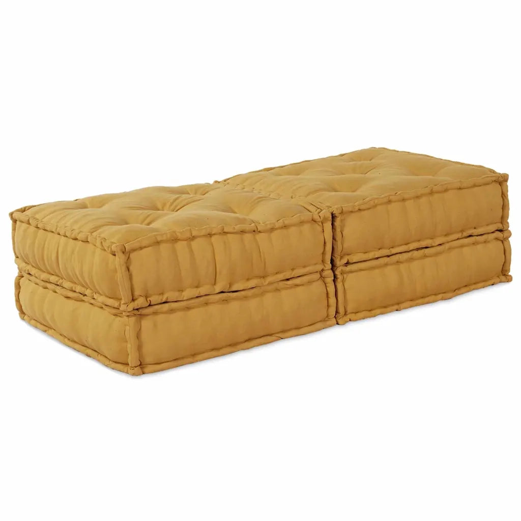 vidaXL Cuscino 2 pcs Giallo 70 x 70 x 36 cm Poliestere