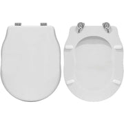 Copriwater hidra ellade bianco cerniera cromo-sedile-asse wc