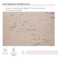 Tenda da Sole per Esterno a Bracci Avvolgibile con Apertura a Manovella, 295x200 cm, Beige