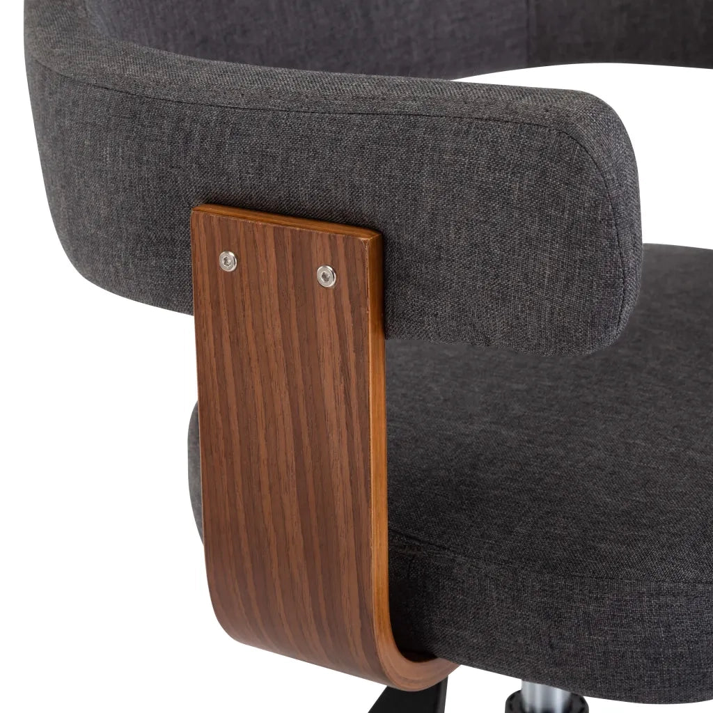 Sedie da Pranzo Girevoli 4 pz Grigie in Legno Curvo e Tessuto  cod mxl 25377