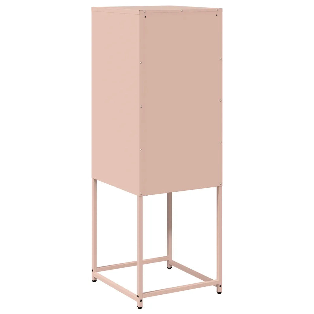 Credenza Rosa 36x39x107 cm in Acciaio Laminato a Freddo 853399