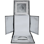 Walimex Pro Cubo di ripresa pronto all'uso (43 x 43 x 43 cm con illuminazione a LED, inclusi inserti per scanalature e diffusore) nero
