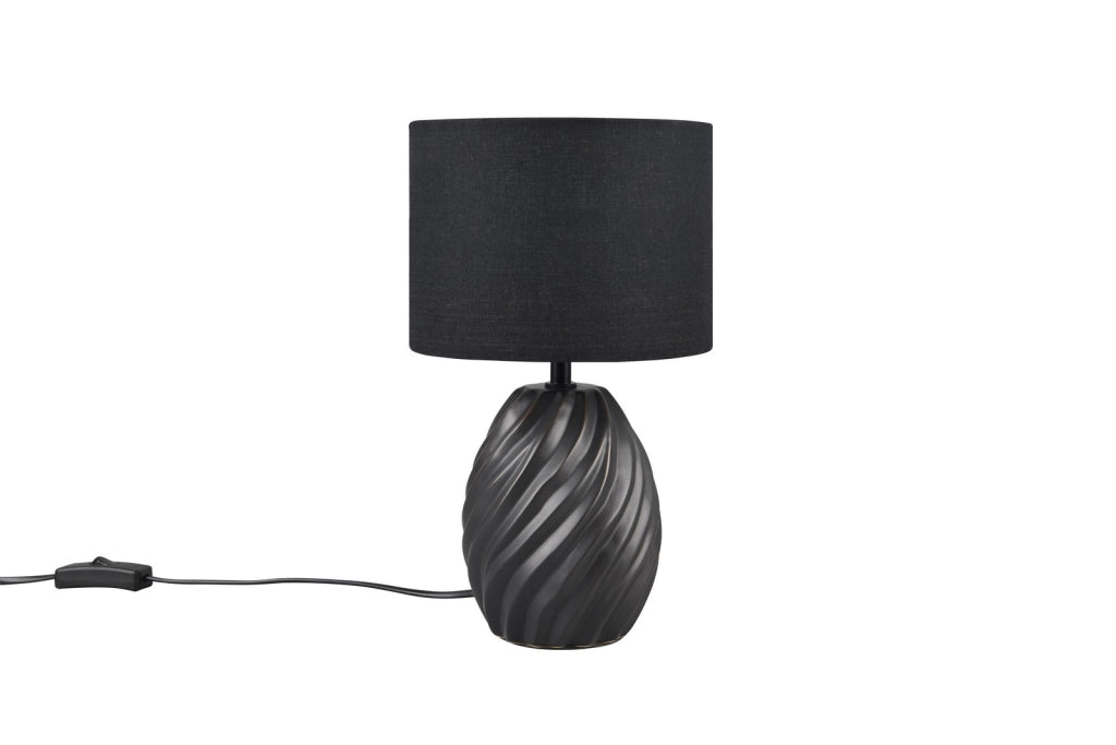 Lampada da tavolo MELVA in ceramica nera E14 40W RL