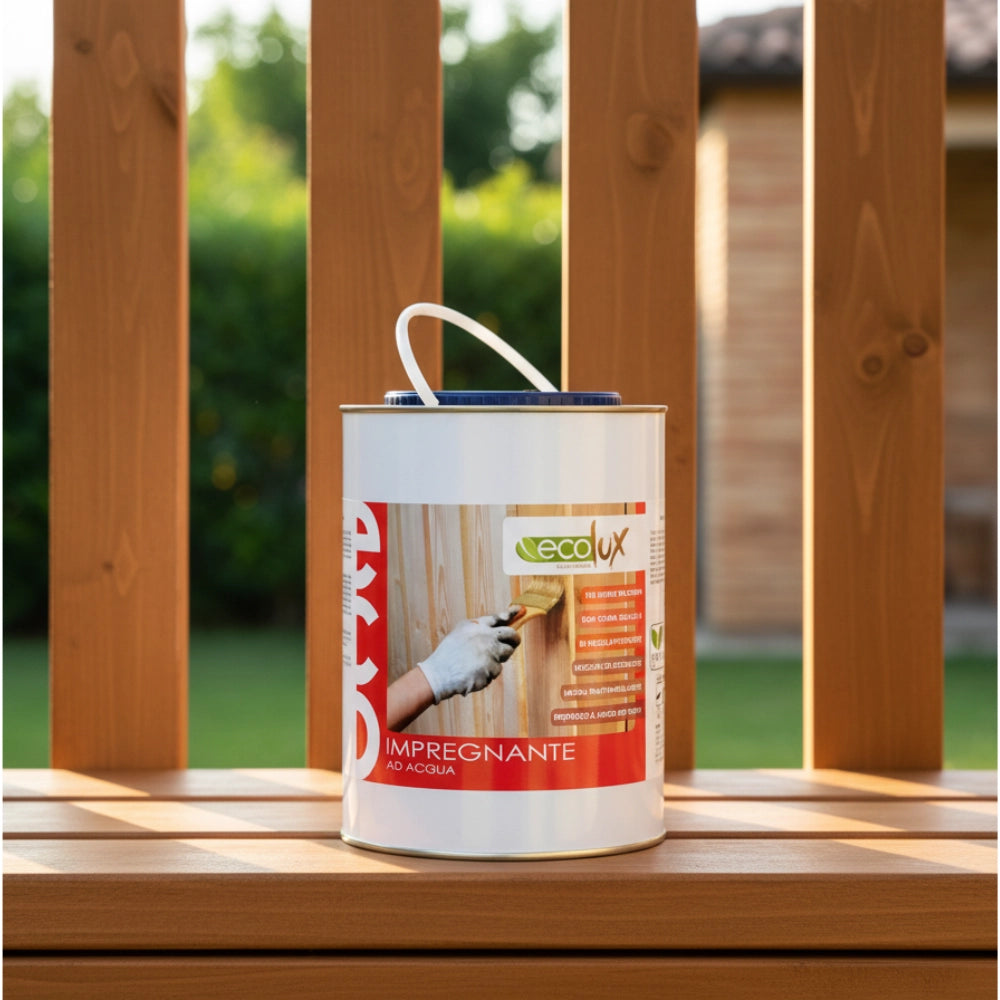 Ecolux impregnante fondo protettivo acrilico pigmentato teak per legno *** formato 2.5 lt, confezione 1