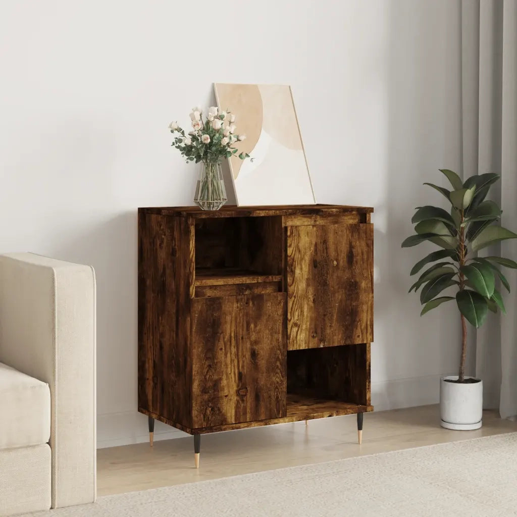 Credenza-Buffet-Armadio da cucina Rovere Fumo 60x35x70 cm in Legno Multistrato 942879