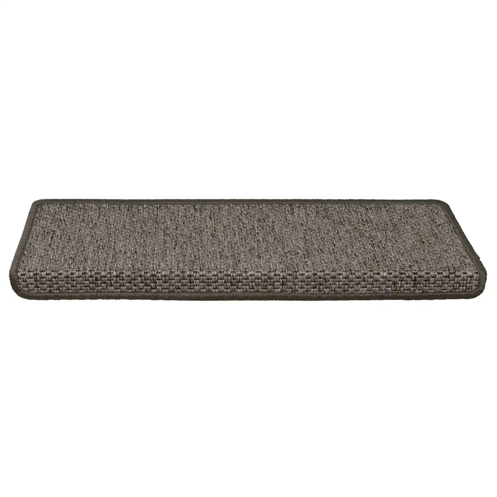 Tappeti Autoadesivi Scale Sisal 15 pz 65x21x4 cm Grigio e Beige 326884