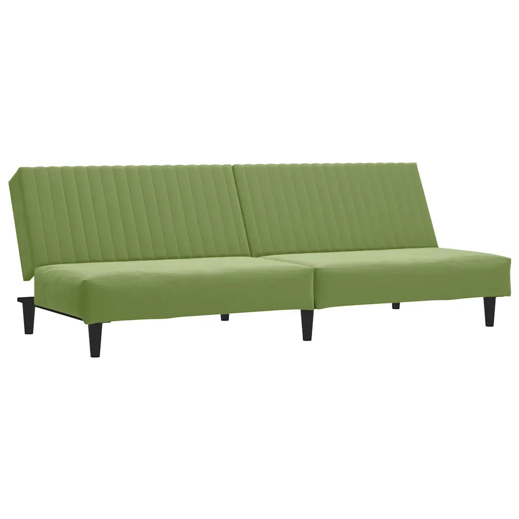 Divano letto | Sof¨¤ letto | Letto singolo a 2 Posti Verde Chiaro in Velluto