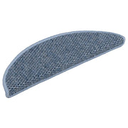 Tappeti Autoadesivi per Scale Aspetto Sisal 30 pz | Gradini per Scale 56x17x3 cm Blu